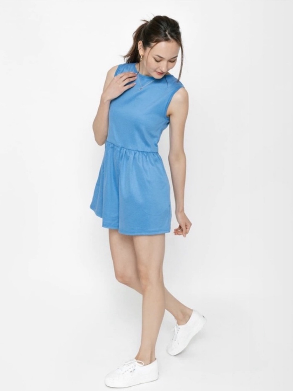 Smash + Tess Universal Sleeveless Shorty Blue SZ SM